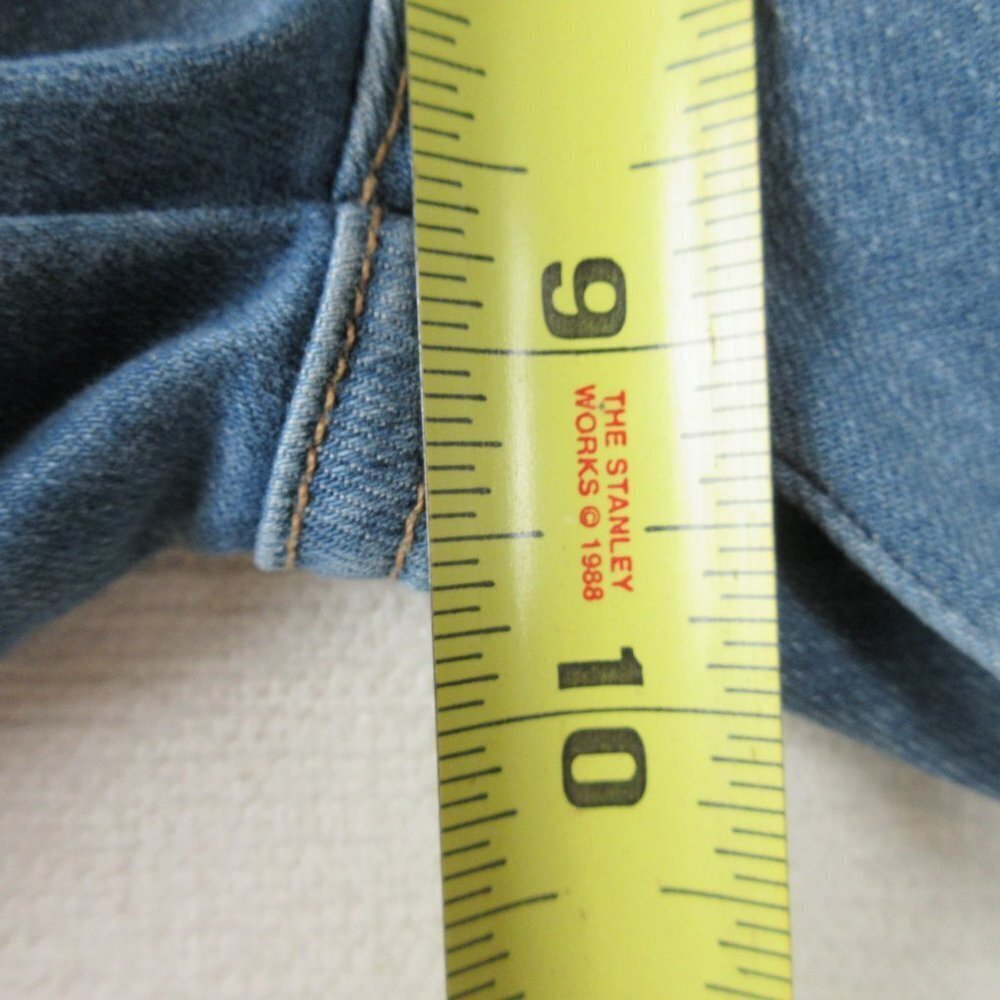 Etienne Marcel Light Blue Wash Flame Stitch Skinny Jeans Size 29 - Picture 11 of 13
